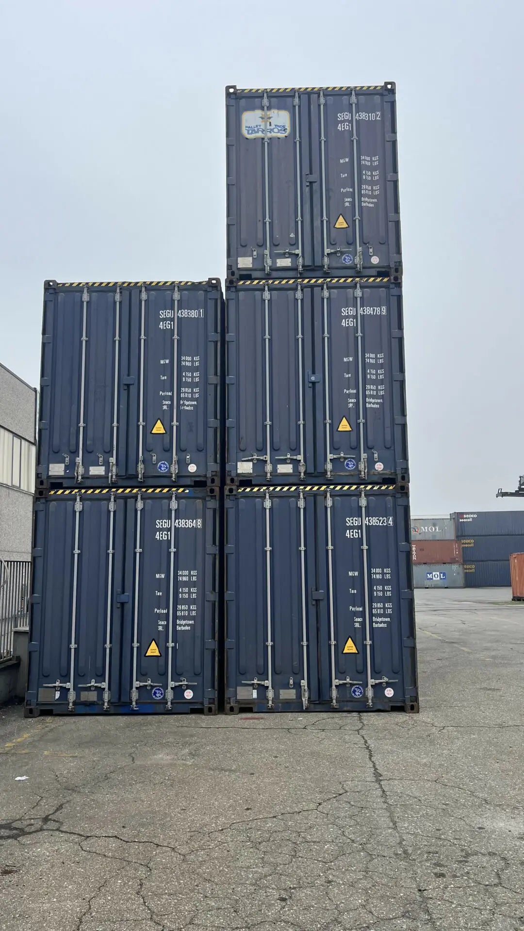 Container High Cube Pallet Wide da 40 piedi – Grande Capacità