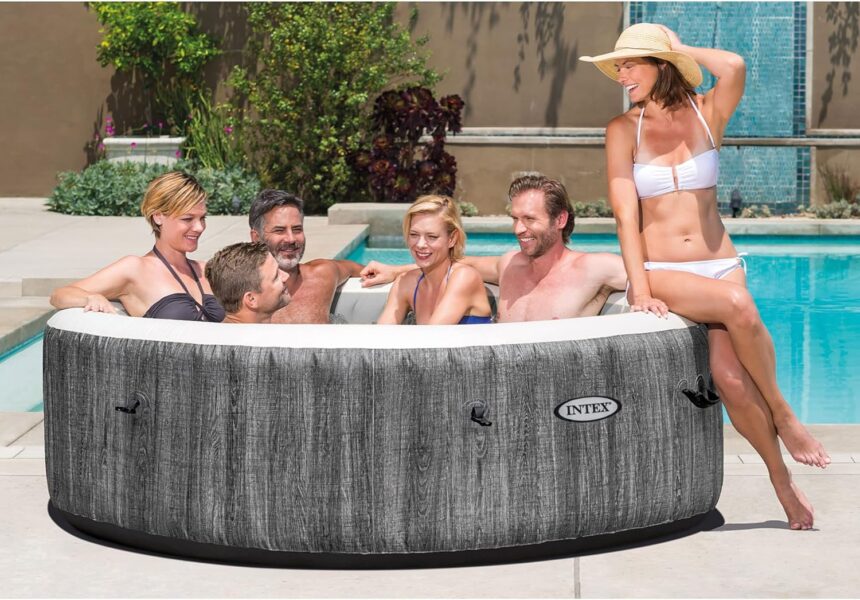 Intex PureSpa Greywood Deluxe contenitore spa – Pronto all'uso