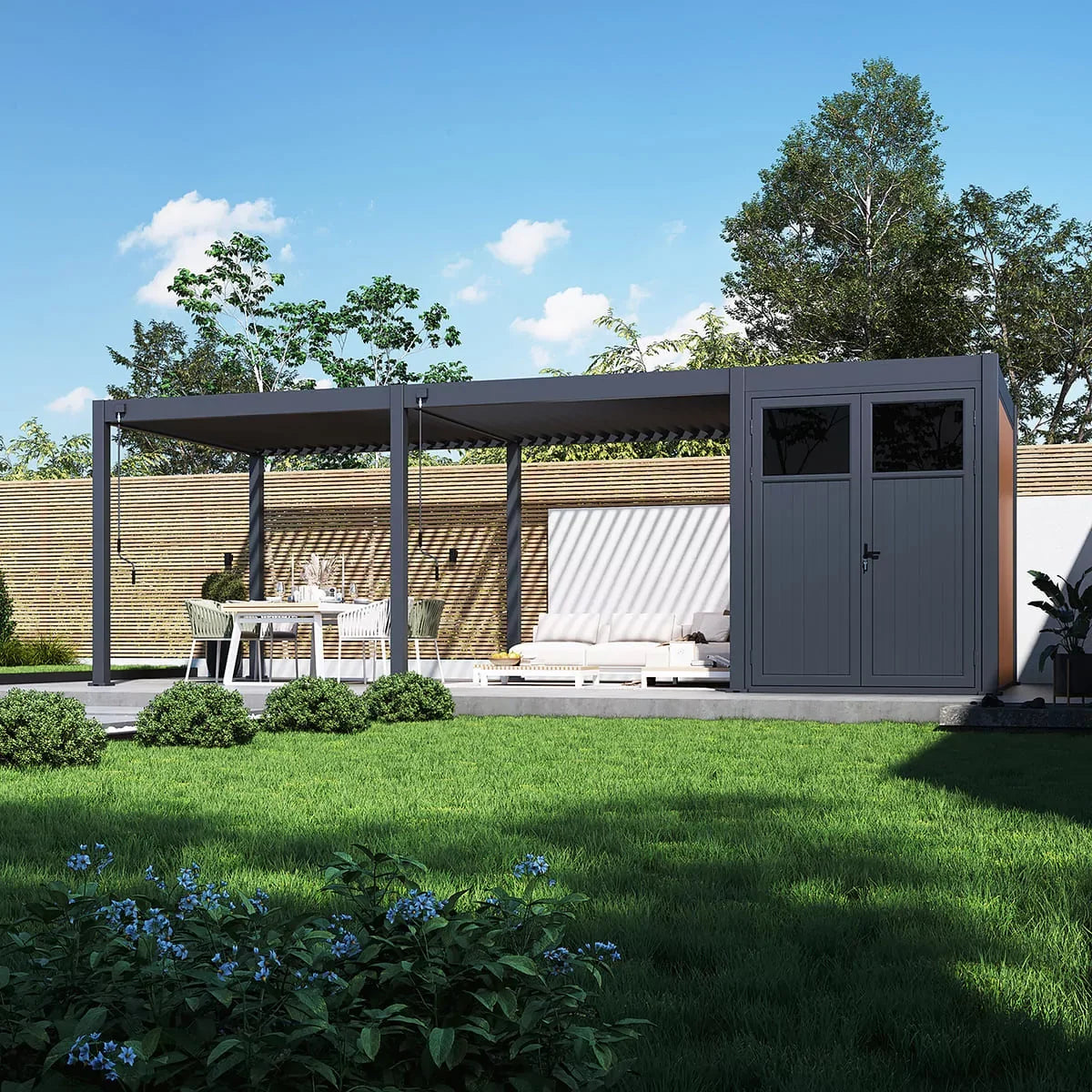 Pergola Bioclimatica 3x3 – Struttura Modulare per Esterni