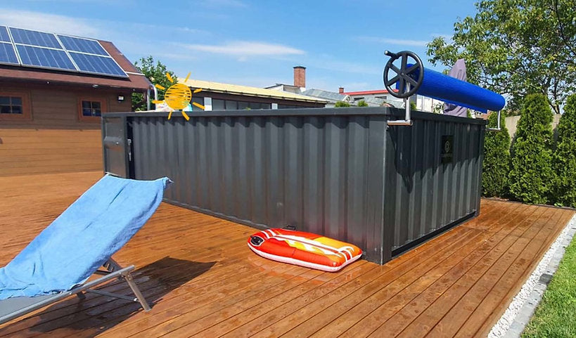 Piscina container da 6,2x2,5 m – Piscina modulare comfort