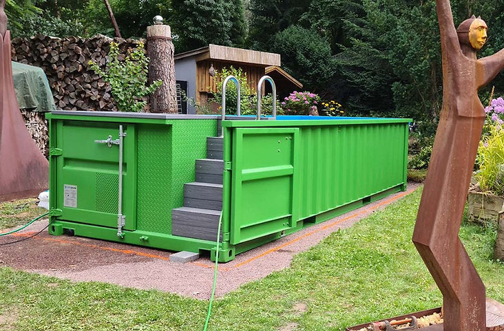 Piscina container da 6,2x2,5 m – Piscina modulare comfort