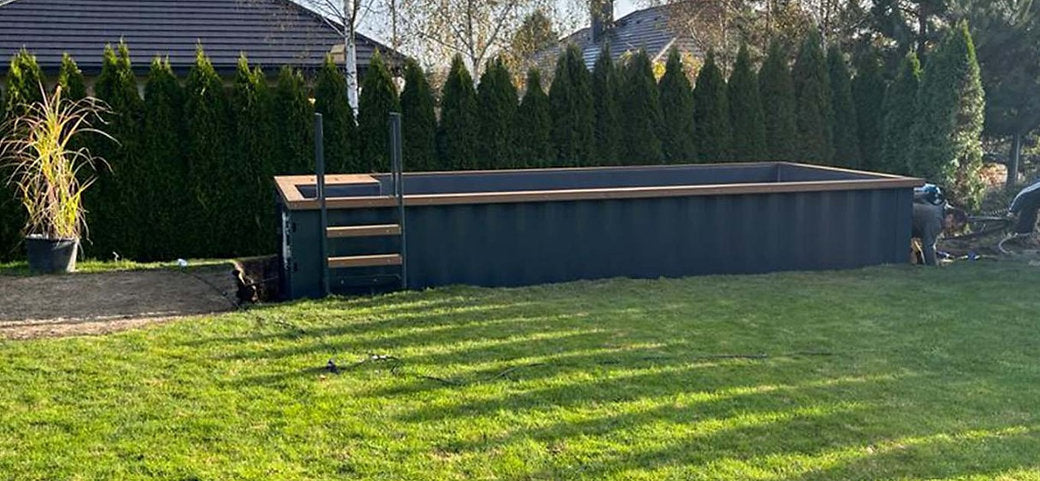 Piscina container da 6,2x2,5 m – Piscina modulare comfort