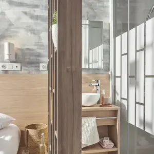Chalet prefabbricato Louisiana Sunshine F5 Casa Mobile  – 2 camere da letto, 2 bagni completi
