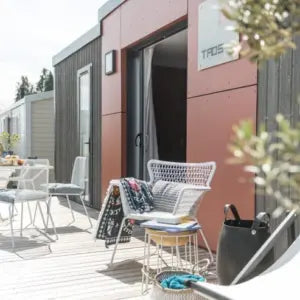 Chalet prefabbricato Louisiana Sunshine F5 Casa Mobile  – 2 camere da letto, 2 bagni completi