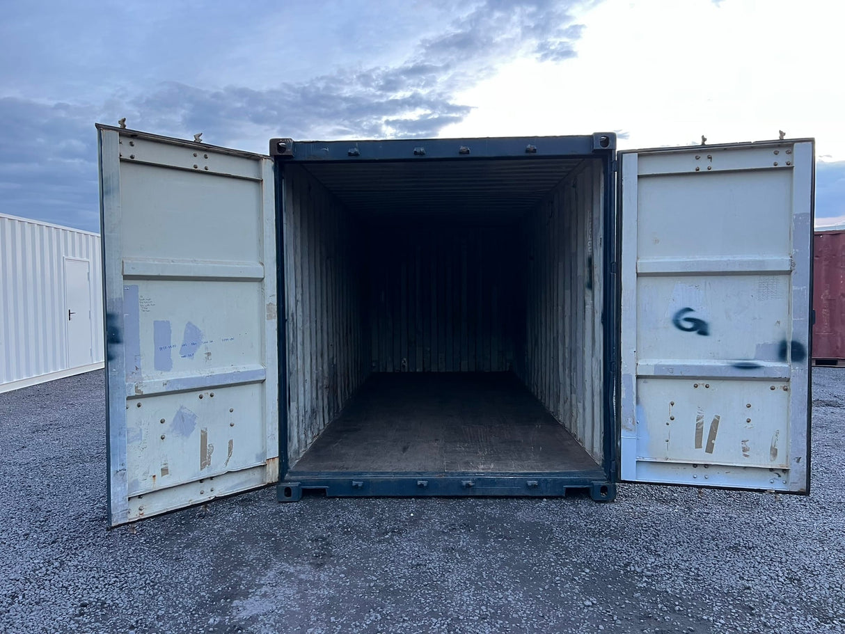 Container marittimo blu da 20 piedi usato – Soluzione conveniente