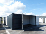 Container di Stoccaggio Nero con Lato Aperto da 20' – Robusto e Sicuro