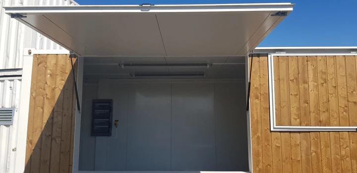 Bar modulare per container in legno Privilège 40' – Bar mobile premium