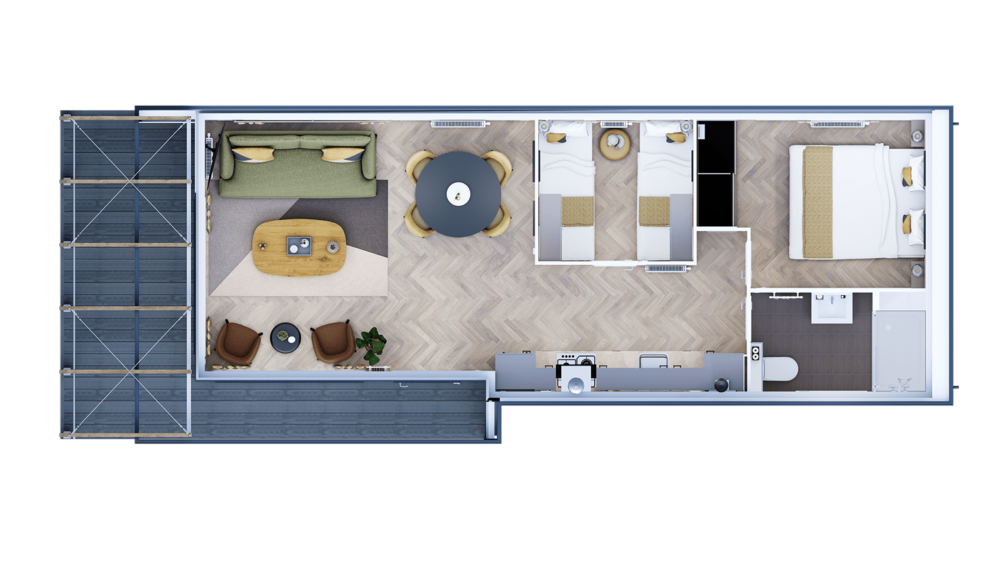 New Bay – Casa Mobile Moderna con Design Aperto e Luminoso