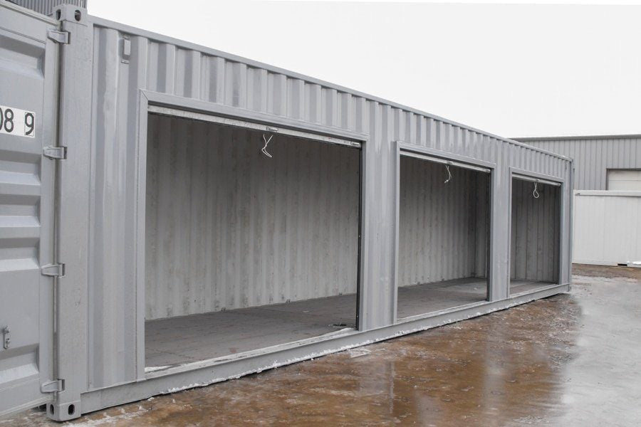 Container 40 piedi con 3 serrande avvolgibili – Accesso multiplo