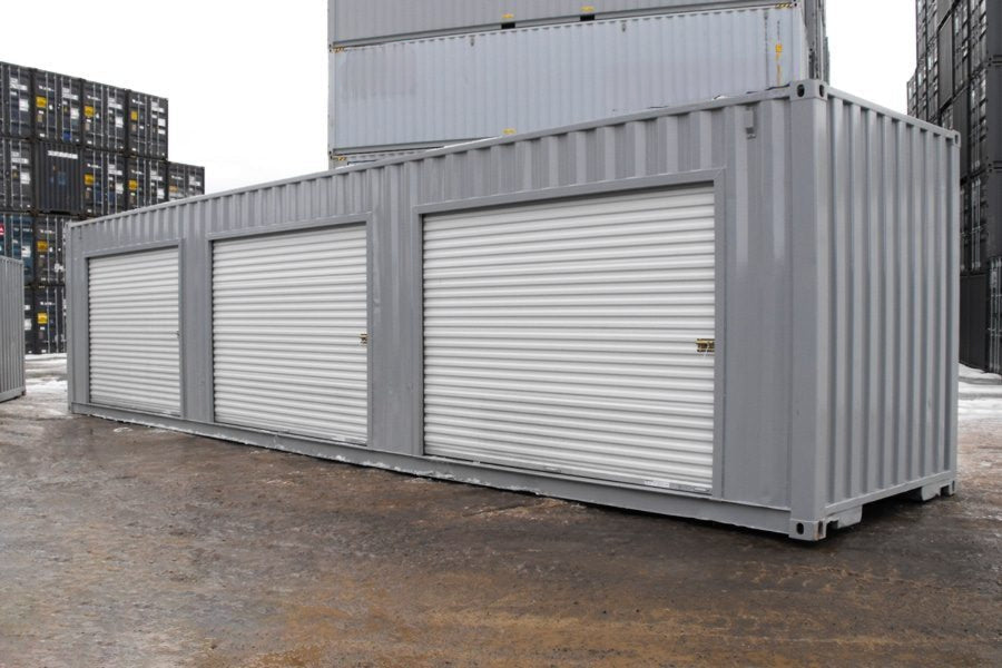 Container 40 piedi con 3 serrande avvolgibili – Accesso multiplo
