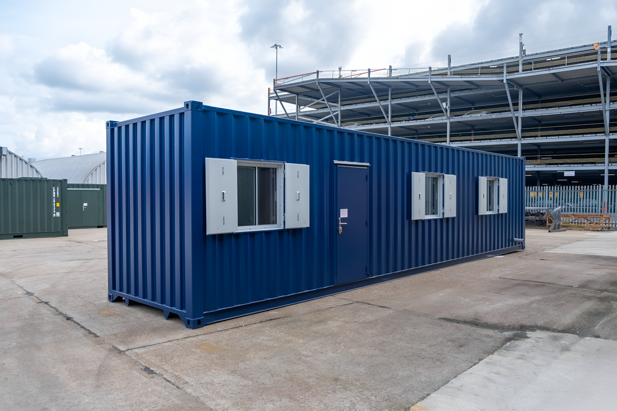 Container adibito a ufficio "Cube" alto 40 piedi – Spazio professionale flessibile e sicuro