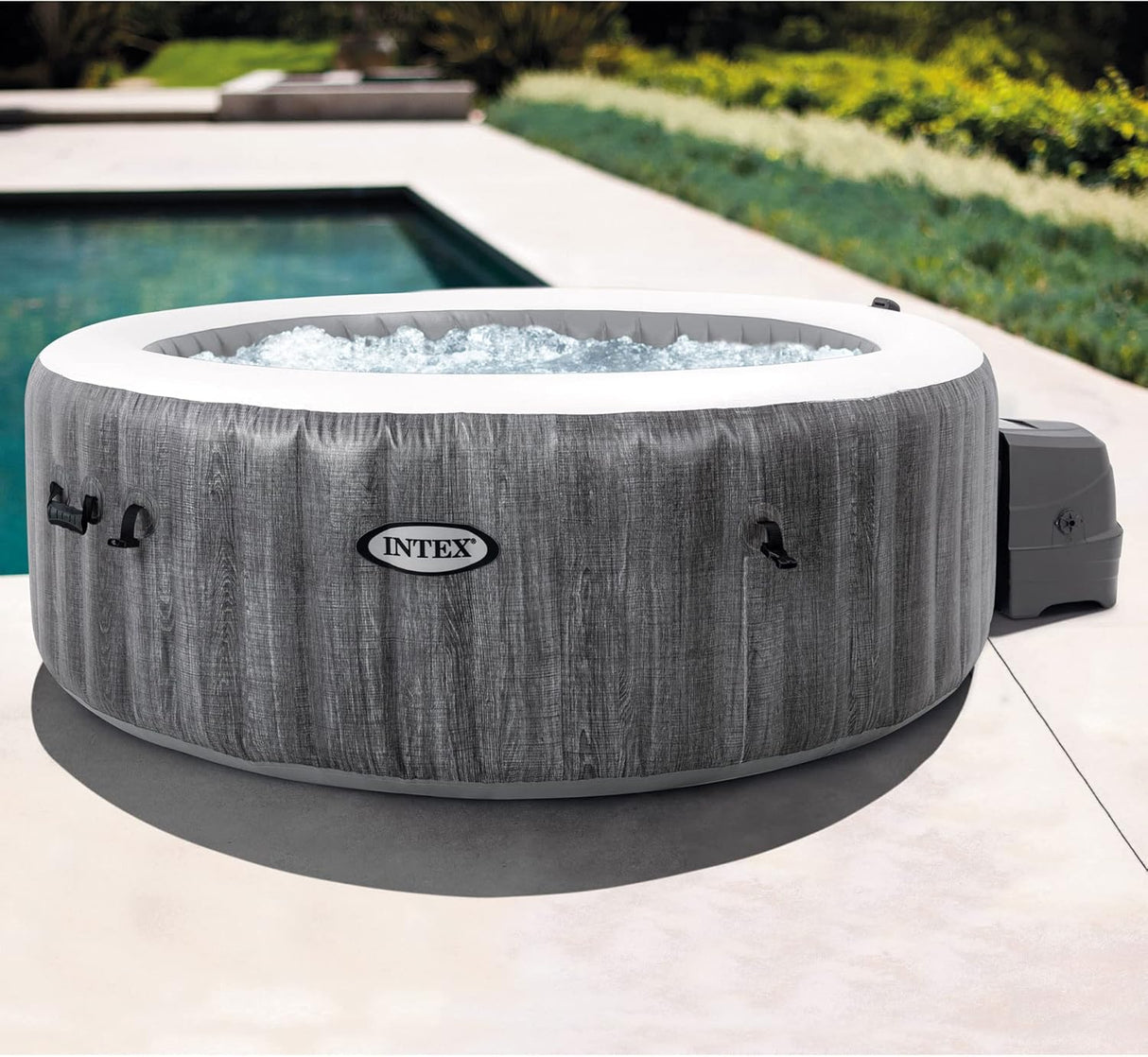 Intex PureSpa Greywood Deluxe contenitore spa – Pronto all'uso