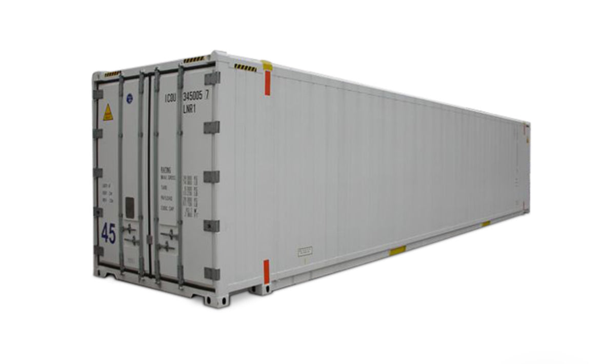 Container refrigerato High Cube da 45 piedi – Capacità massima per pallet larghi